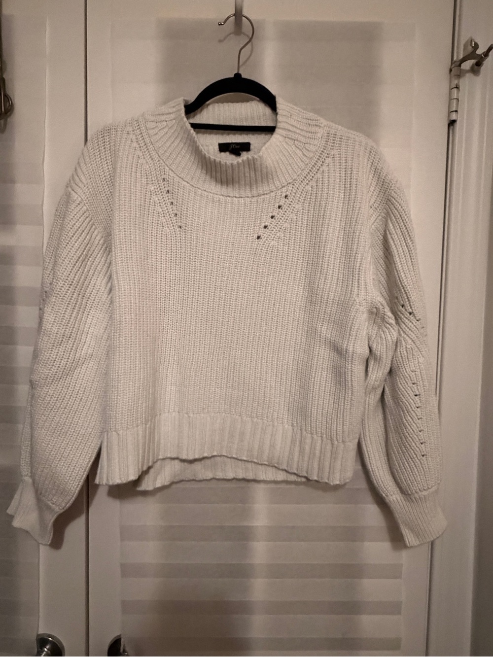 J.Crew Mock Neck Cable Knit Sweater